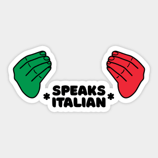 Talking hand gestures in flag colors with text Sticker